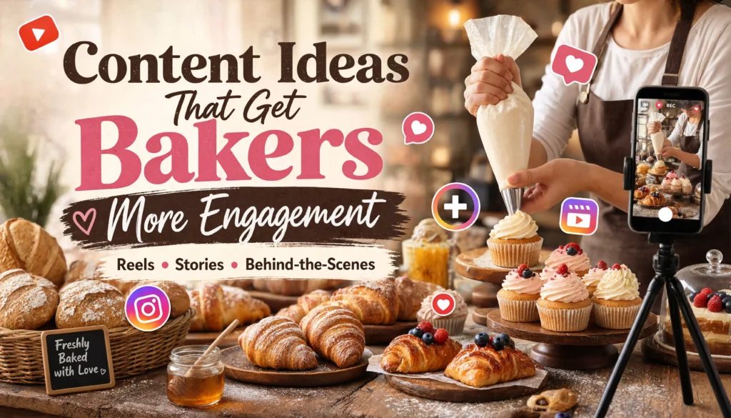 Content ideas for bakers to increase engagement on Instagram, Facebook, and other social media platforms.