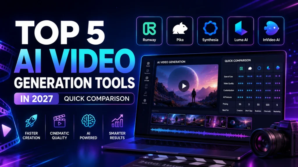 top 5 ai video generation tool compression