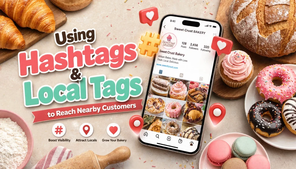 Using hashtags and local tags to reach nearby collaborations, local customers, and influencers on Instagram.